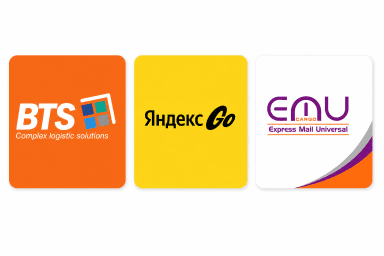 BTS Express, Yandex Go and EMU logos
